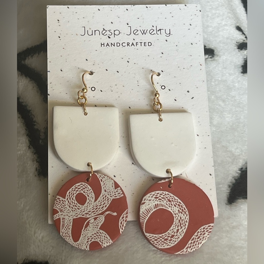 Red Snake Earrings